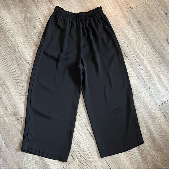 Zara Basic Black Elastic Waist Trousers - Picture 5 of 5